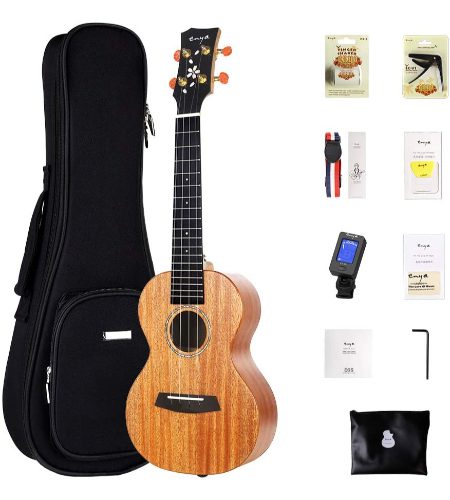 Enya EUC-MS Blue All Solid Mahogany Concert Ukulele complete with Gig-Bag