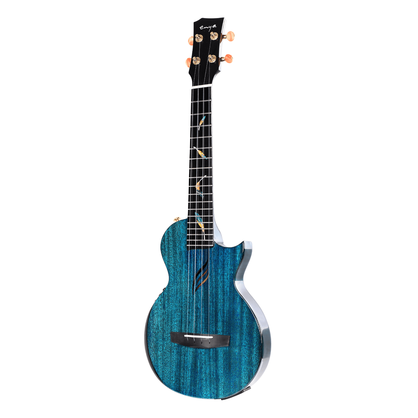 Enya EUT- Feather All Solid Mahogany Tenor Ukulele Blue