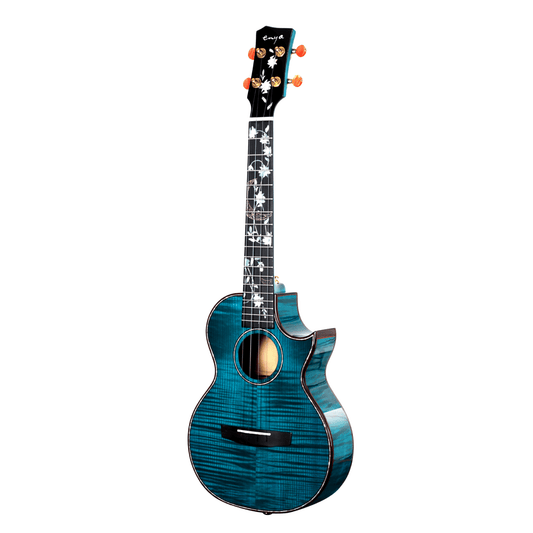 Enya EUT-Flower All Solid Flamed Maple Tenor Ukulele