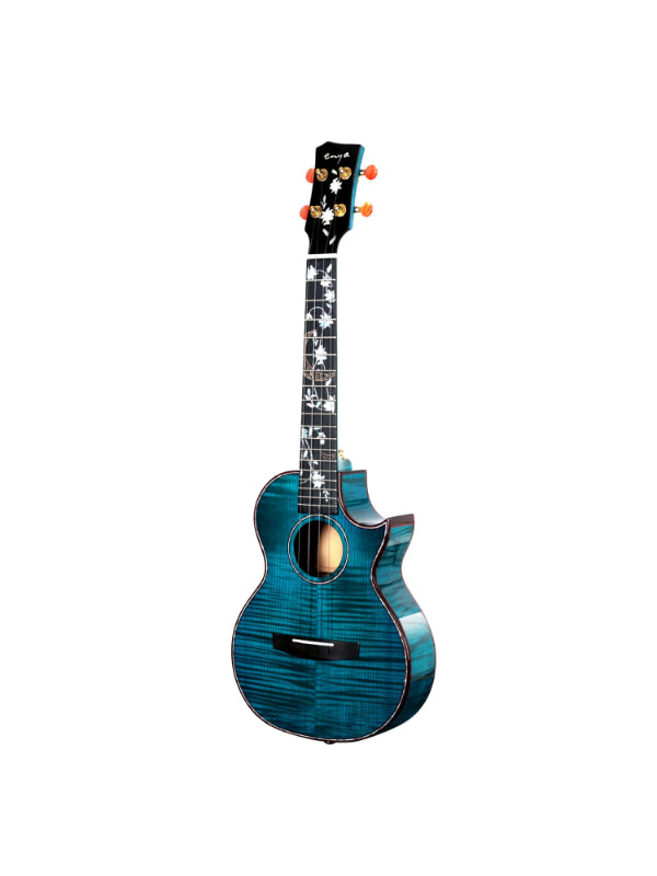 Enya EUC-Flower Concert All Solid Flamed Maple Ukulele