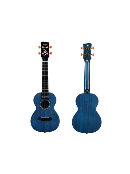 Enya EUC-MS Blue All Solid Mahogany Concert Ukulele with Gig-Bag