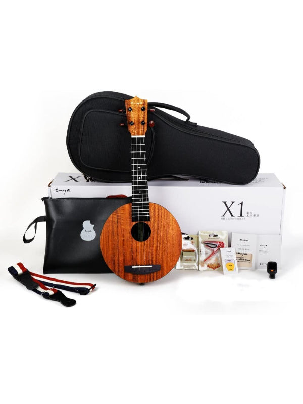 Enya EUR-X1 HPL Round Koa Ukulele