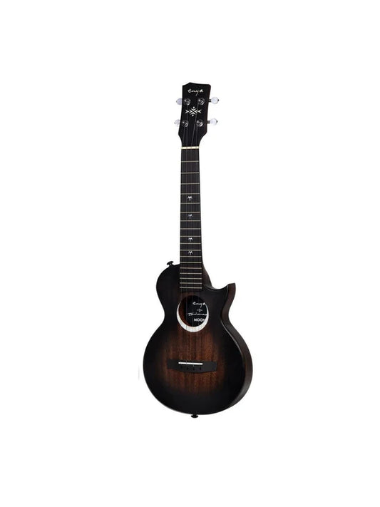 Enya Taimane Moon Tenor 4-String Ukulele with Acoustic Plus Pickup - Black
