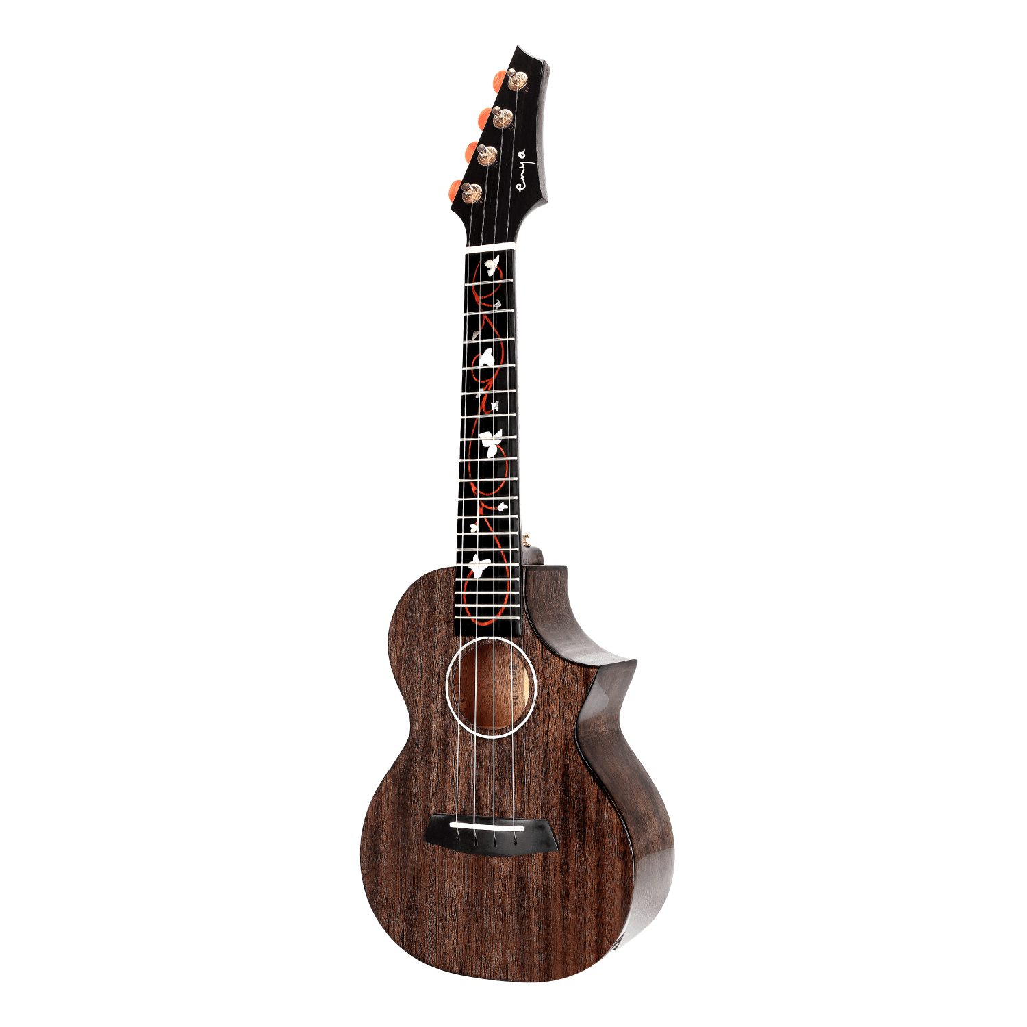 Enya EUC-M6 Black All Solid Mahogany Concert Ukulele