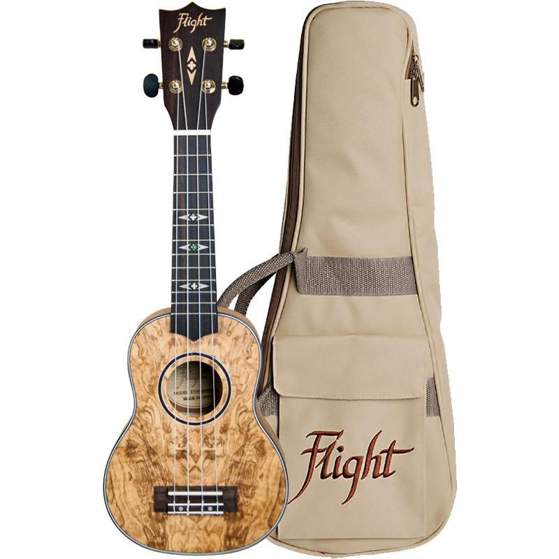 Flight DUS410 Soprano Ukulele Quilted