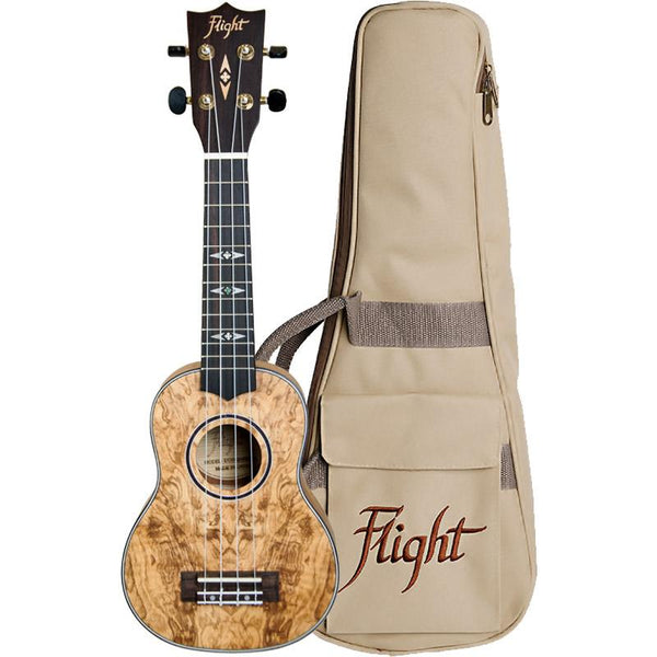 Flight DUS410 Soprano Ukulele Quilted With Bag