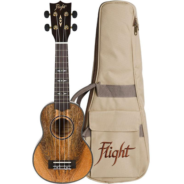 Flight DUS450 Soprano Ukulele Mango With Bag