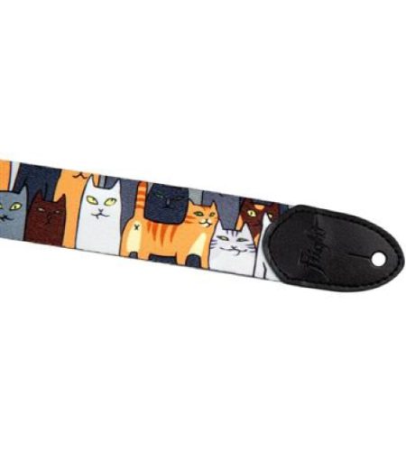 FLIGHT POLYESTER UKULELE STRAP - CATS