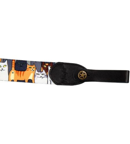 Flight Polyester Ukulele Strap - Cats