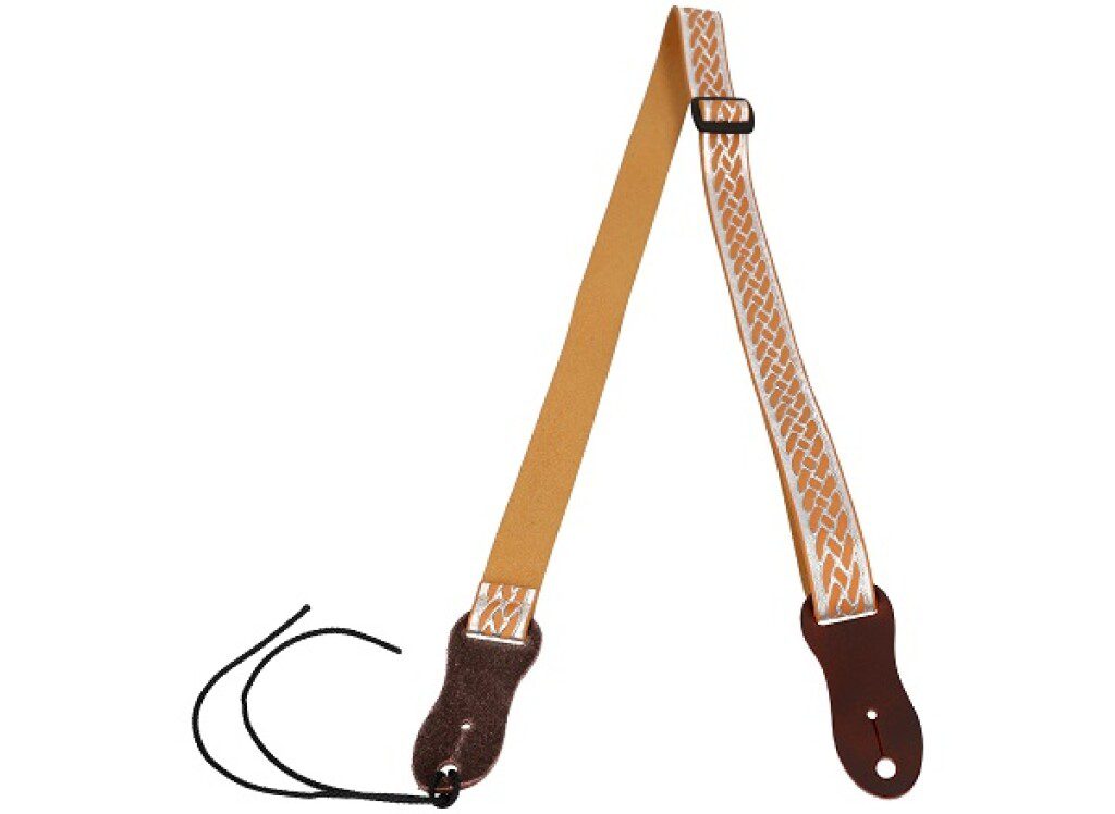 FLIGHT S46 NUBUCK UKULELE STRAP - TAN/SILVER