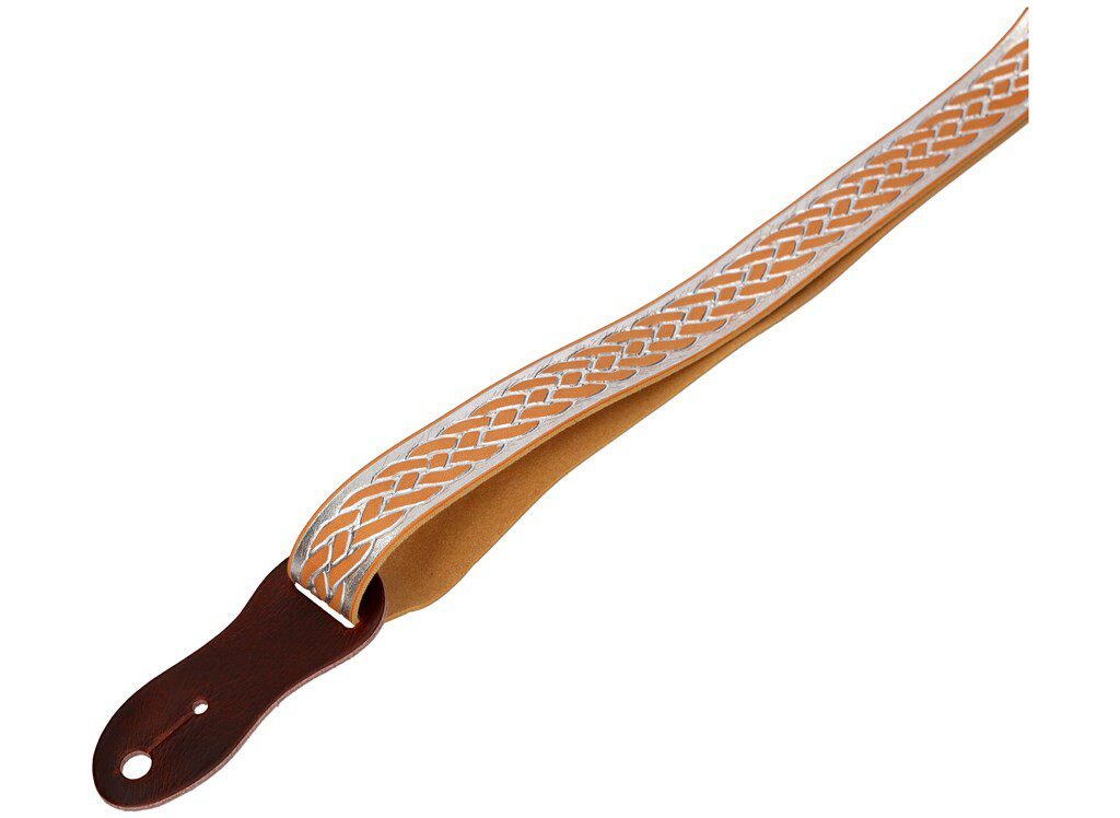 FLIGHT S46 NUBUCK UKULELE STRAP - TAN/SILVER