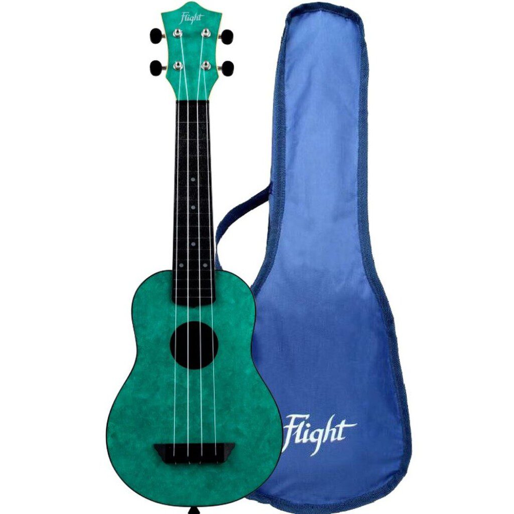 Flight Tus65 Shimmer Travel Uke - Emerald