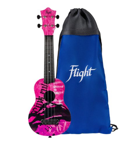 FLIGHT ULTRA TRAVEL SOPRANO UKULELE - PINK RULES