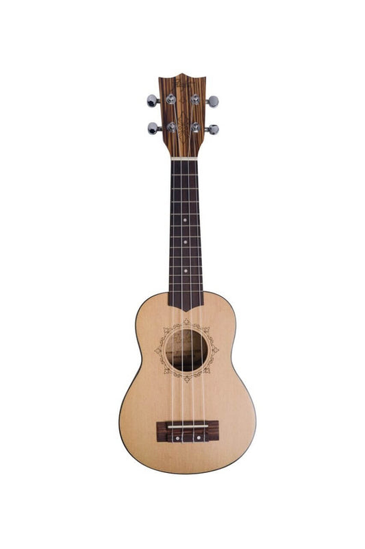 FLIGHT DUS320 SOPRANO UKULELE - ZEBRAWOOD B&S (WITH BAG)