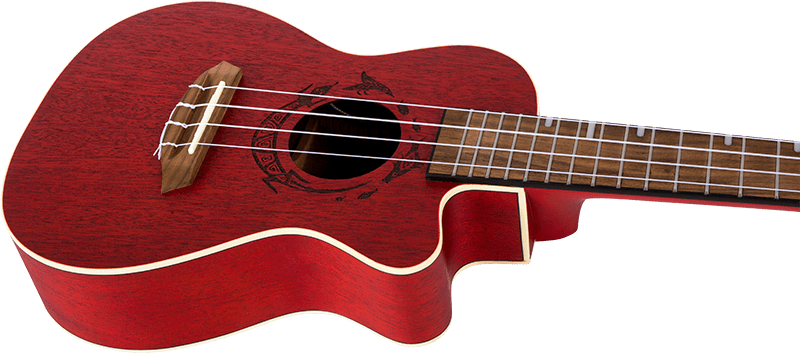 Flight Gemstone DUC380 ELECRO CONCERT Ukulele Coral