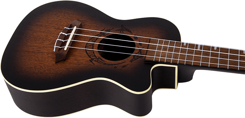 Flight Gemstone DUC380 ELECRO CONCERT Ukulele Amber