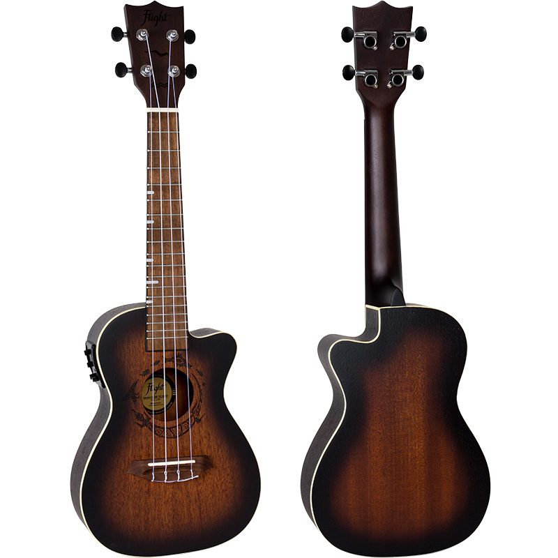 Flight Gemstone DUC380 ELECRO CONCERT Ukulele Amber