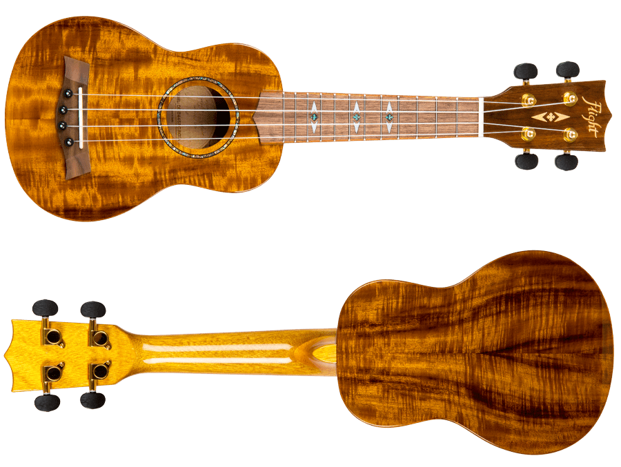 Flight DUS445 Soprano Acacia Ukulele With Bag