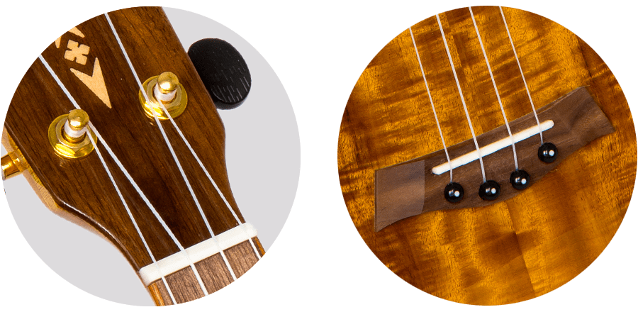 Flight DUS445 Soprano Acacia Ukulele With Bag