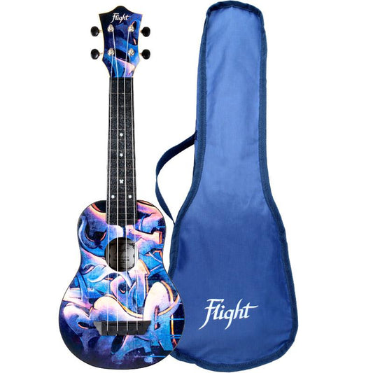 Flight TUS40 ABS Travel Soprano Ukulele Graffiti