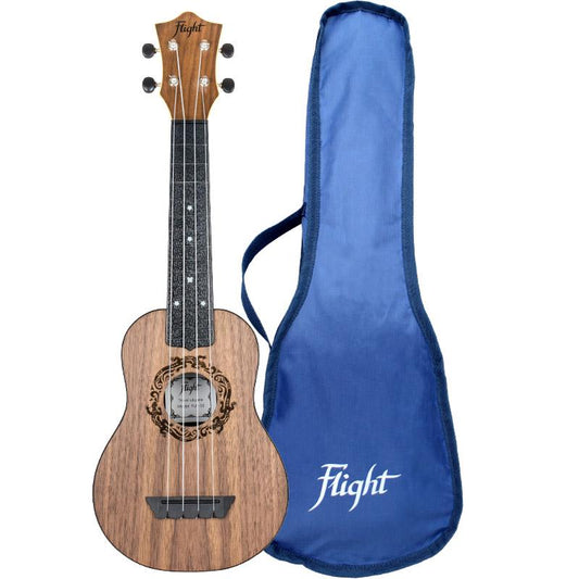 Flight TUS50 ABS Travel Soprano Ukulele Walnut Free Shipping