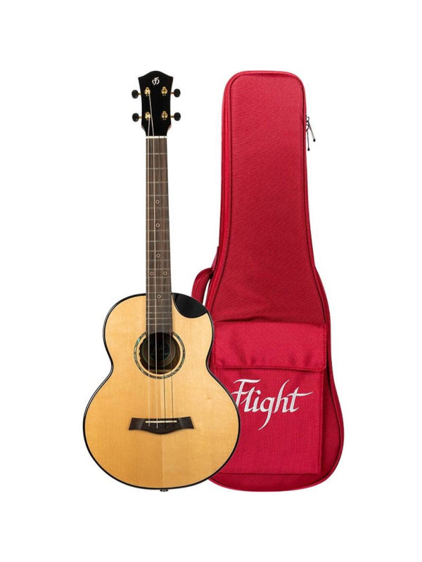 Flight Aurora Solid Top Baritone Electro Ukulele - Natural