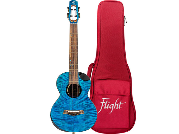 Flight Comet Tenor All Solid Electro Ukulele - Blue Ukulele