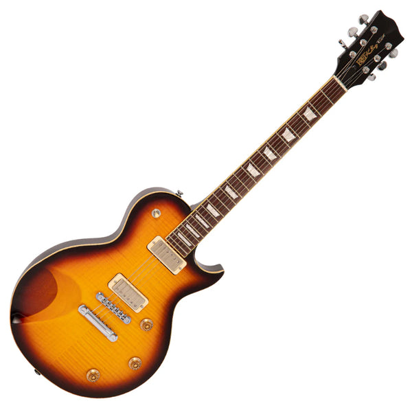 Fret-King Eclat Custom ~ Flamed Tobacco Sunburst Guitar