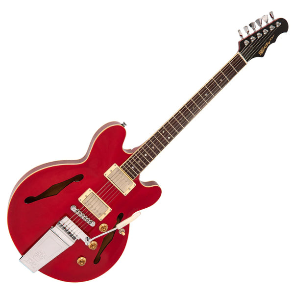 Fret-King Elise Custom with vintage style Vibrato ~ Cherry Red Guitar