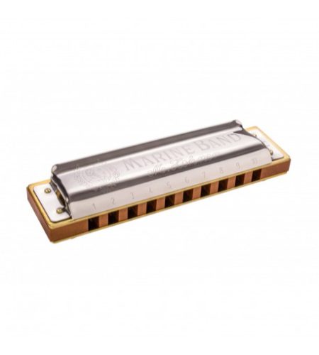 Hohner 1896/20 F NAT MIN - Diatonic Marine Band Harmonica 10 holes in F minor natural