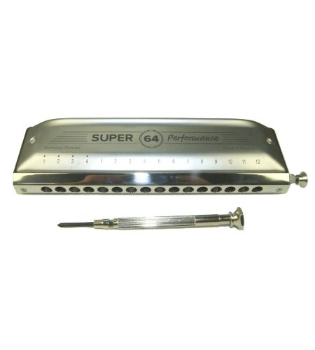 Hohner 7585/64 C SUP.64CHROM MUNDHARMONIKA Harmonica