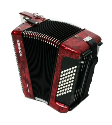 Hohner A1653 BRAVO LINE FACELIFT 11-48 Red C/W Gig Bag