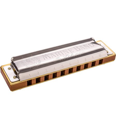 Hohner Harmonica Marine Band 1896/20 AB-Major Harmonica, Stainless steel