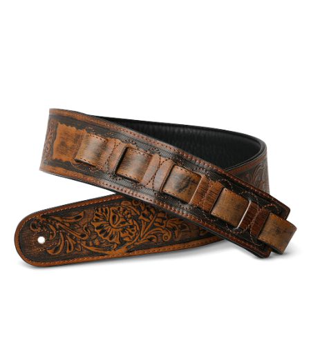 ISUZI LIF06 Light Brown Leather guitar strap