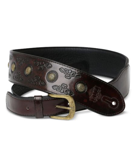 ISUZI VPB20-3 Dark Red Leather Guitar Strap