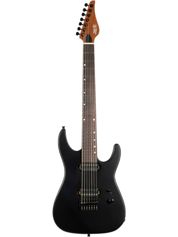 Jet JS507 7 String Electric Guitar - Satin Black