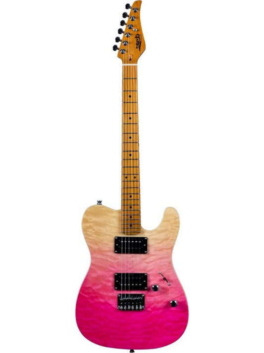 Jet JT450 Electric Guitar - Pink (Quilted Top)