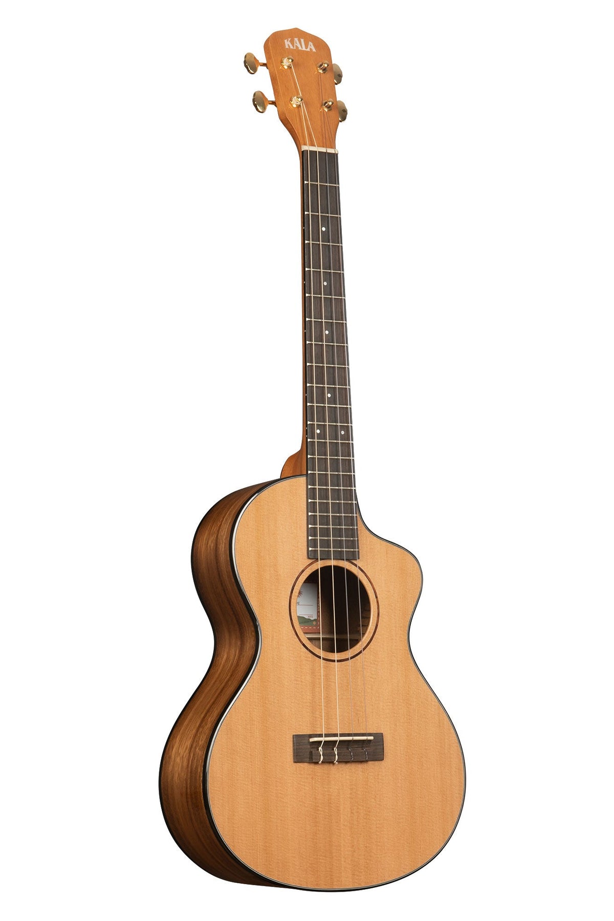 Kala KA-CTRG-B Metropolitan All Solid Cedar Top Trembesi Baritone Cutaway Ukulele With Bag