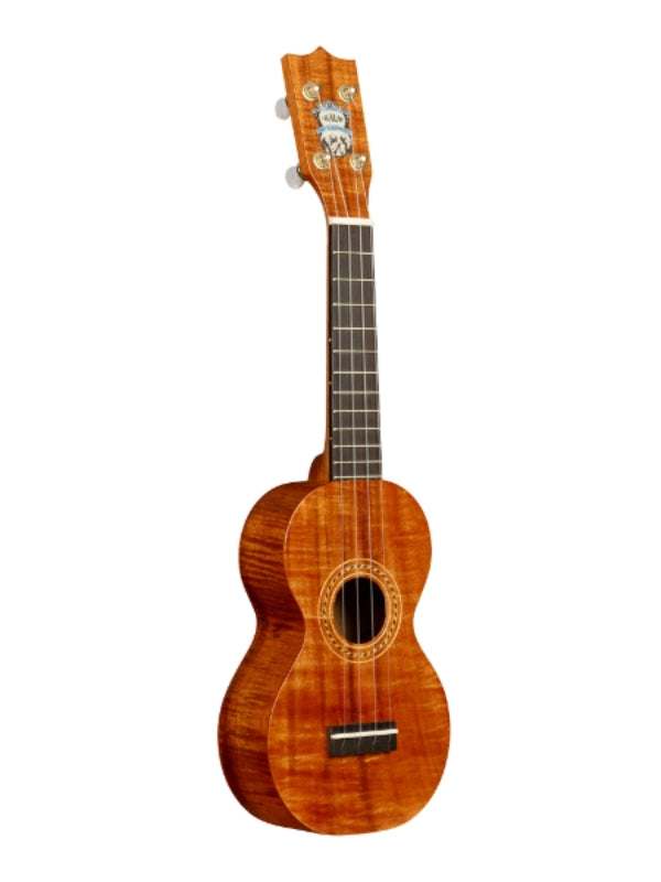 Kala KA-F8-KOA-S Hawaiian Koa Figure 8 Soprano Ukulele With Bag
