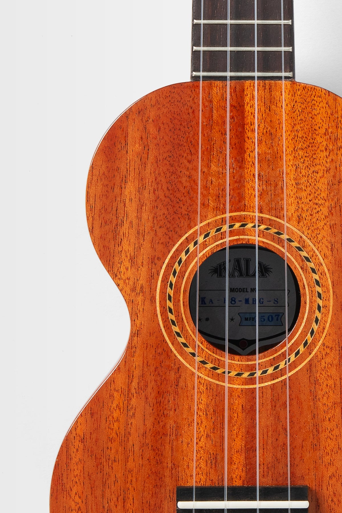 Kala KA-F8-MHG-S Pan Pacific All Solid Mahogany Figure 8 Soprano Ukulele With Bag