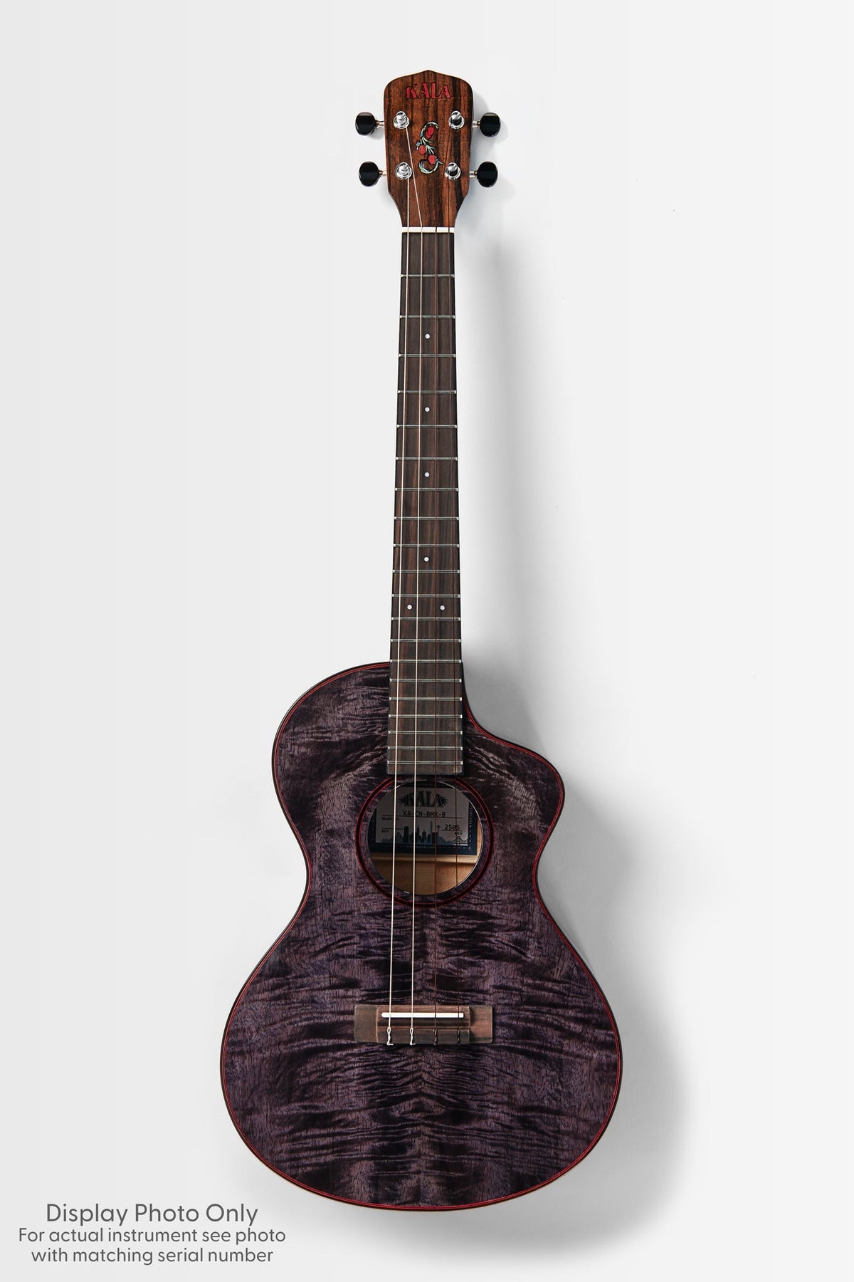 Kala KA-METD-BMR-B Metropolitan Deluxe Black Night Mango Baritone Ukulele With Bag