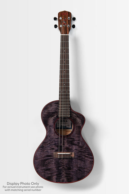 Kala KA-METD-BMR-B Metropolitan Deluxe Black Night Mango Baritone Ukulele With Bag