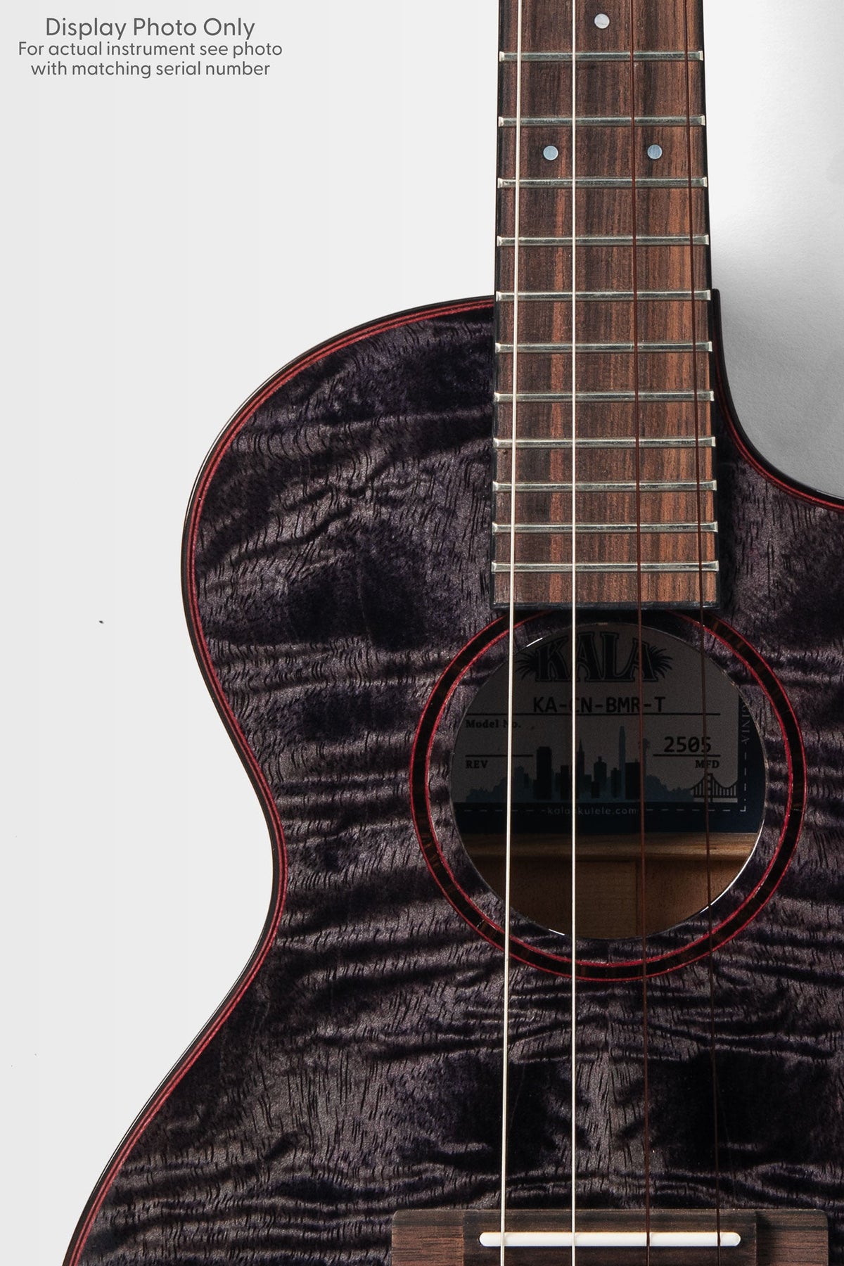 Kala KA-METD-BMR-T Metropolitan Deluxe Black Night Mango Tenor Ukulele With Bag
