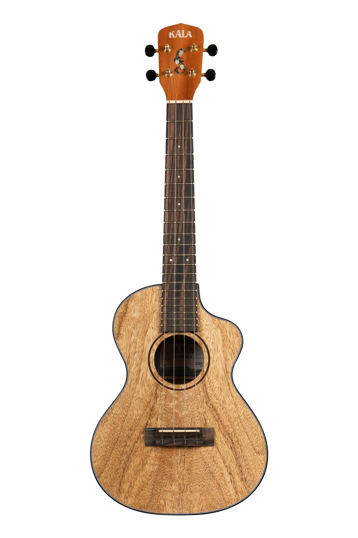 Kala KA-MNGG-T Metropolitan All Solid Curly Mango Tenor Cutaway Ukulele With Bag