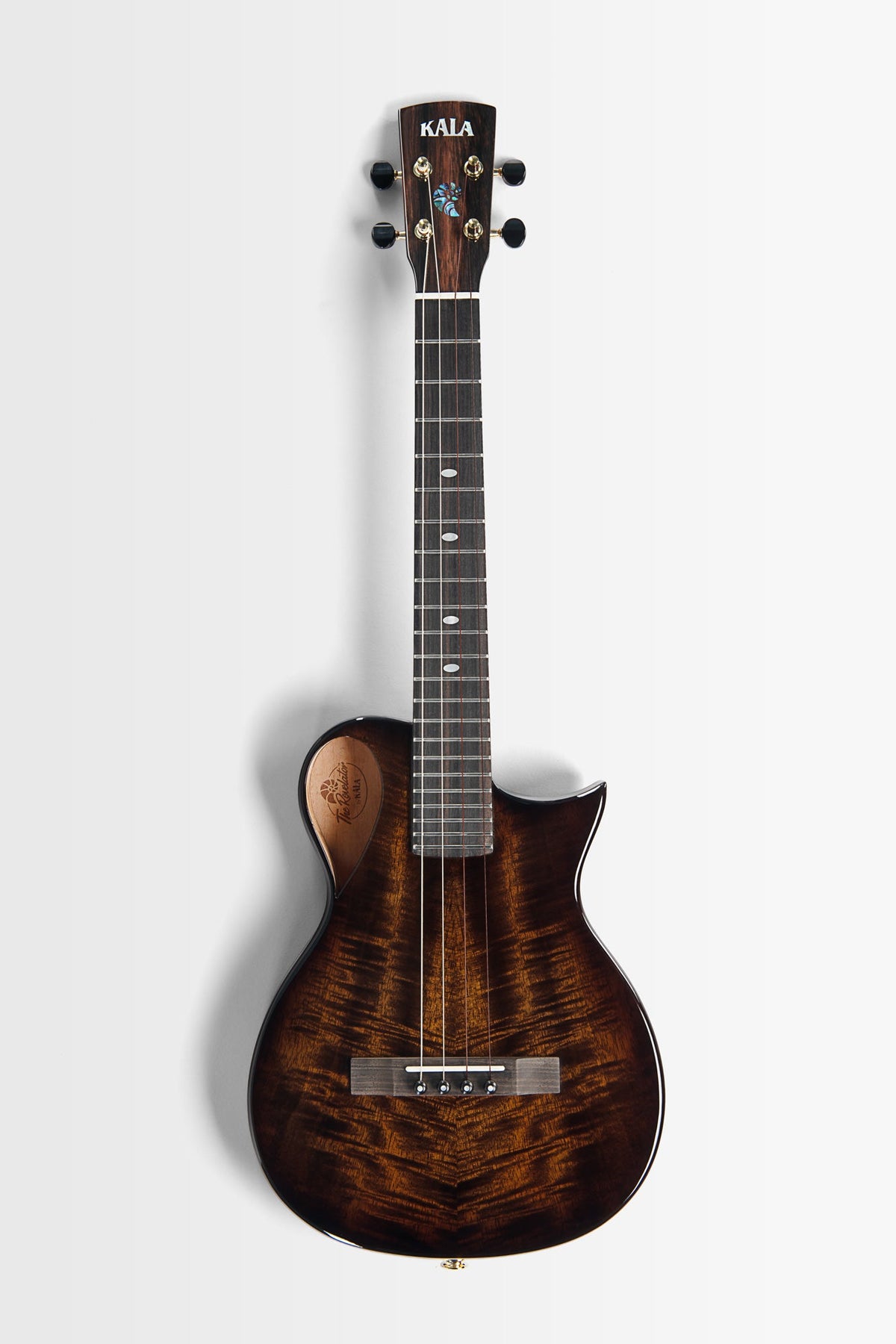 Kala KA-NS-AMB-MNG-TE Revelator Nautilus Horizon Amber Waves Mango Tenor Electro Ukulele With Bag