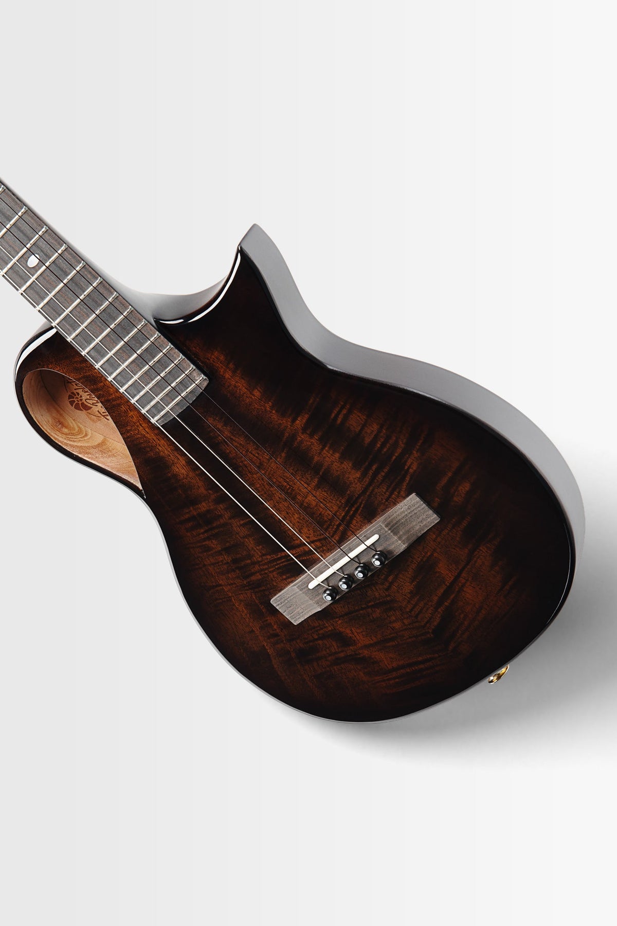 Kala KA-NS-AMB-MNG-TE Revelator Nautilus Horizon Amber Waves Mango Tenor Electro Ukulele With Bag