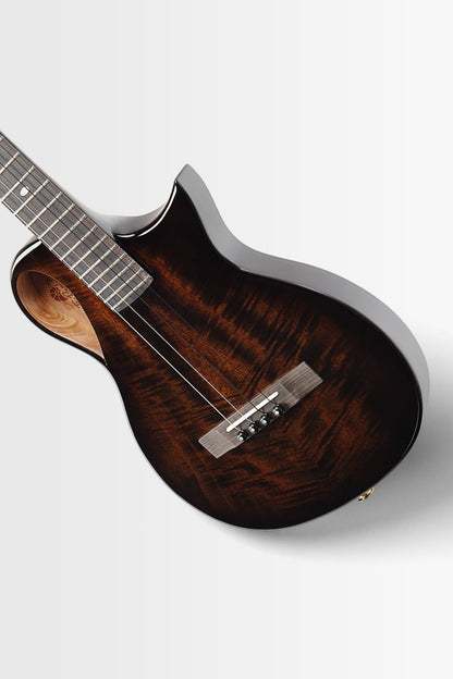 Kala KA-NS-AMB-MNG-TE Revelator Nautilus Horizon Amber Waves Mango Tenor Electro Ukulele With Bag