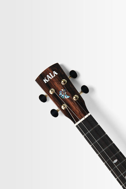 Kala KA-NS-AMB-MNG-TE Revelator Nautilus Horizon Amber Waves Mango Tenor Electro Ukulele With Bag