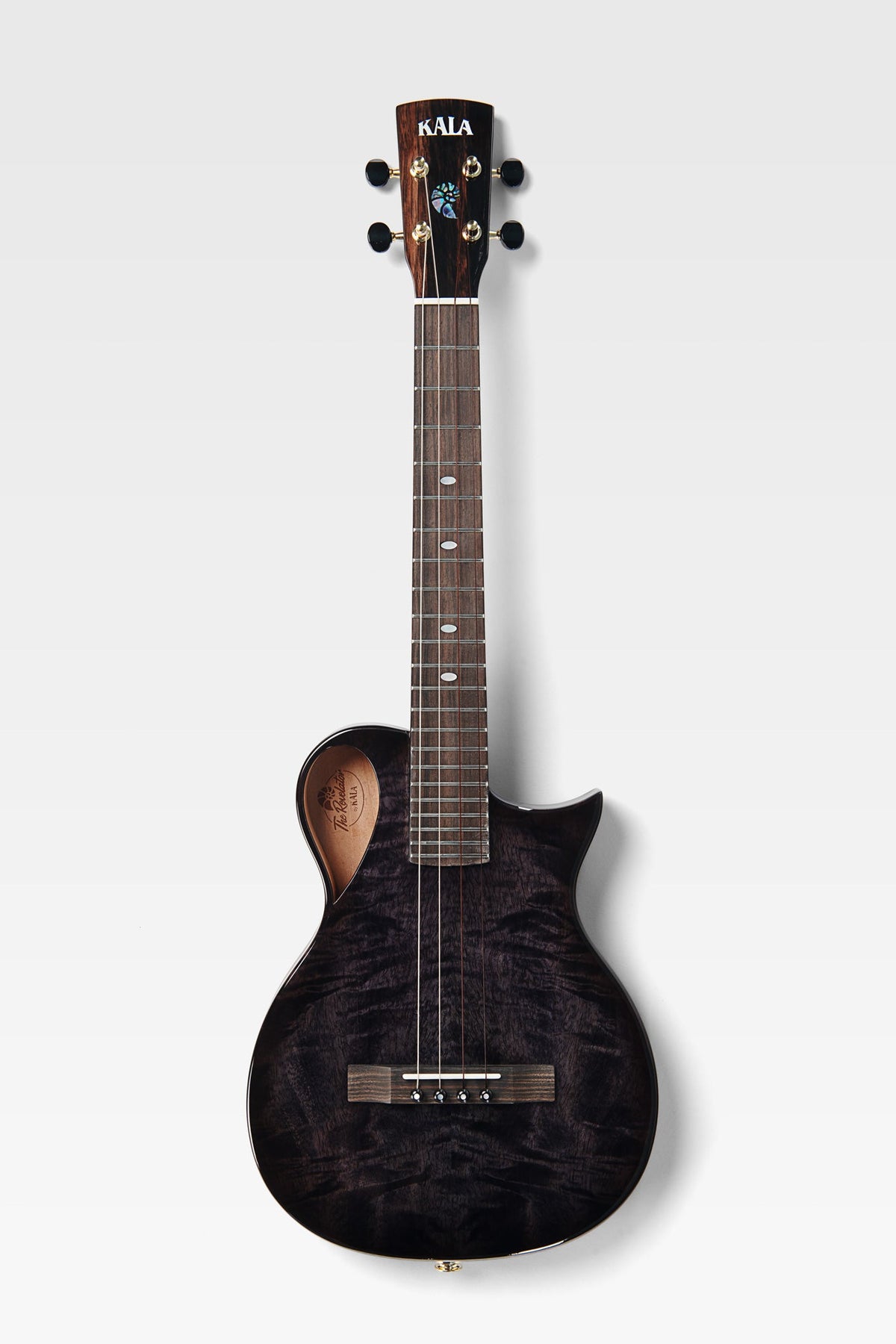 Kala KA-NS-BLK-MNG-TE Revelator Nautilus Horizon Black Night Mango Tenor Electro Ukulele With Bag