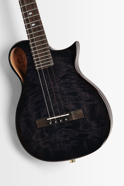 Kala KA-NS-BLK-MNG-TE Revelator Nautilus Horizon Black Night Mango Tenor Electro Ukulele With Bag